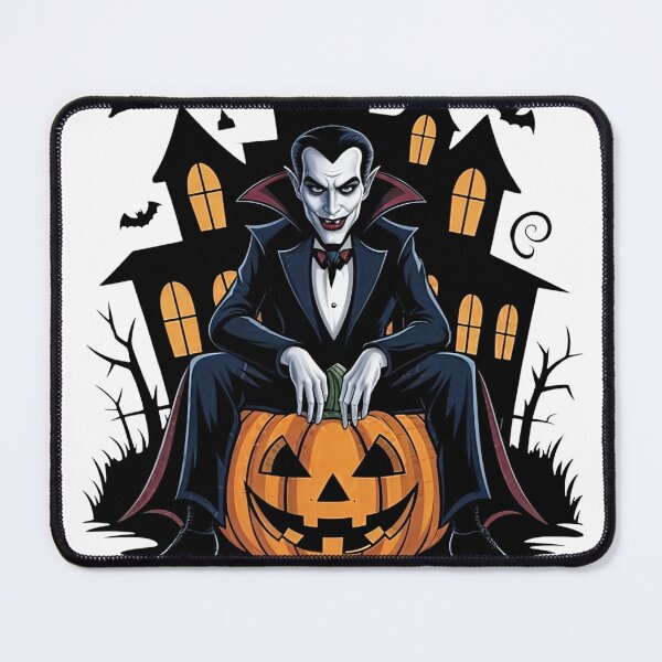 Item preview, Funny pumpkin and Vampire Halloween Vintage Custom designed and sold by Amusingo Merch.