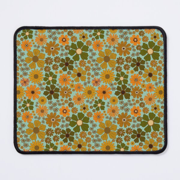 Item preview, Hippie Blue Flower Power Retro Pattern designed and sold by retrobliss70s.
