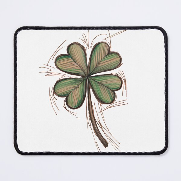 Item preview, A drawing of a green leaf with four hearts on it designed and sold by PWDigitalArt.