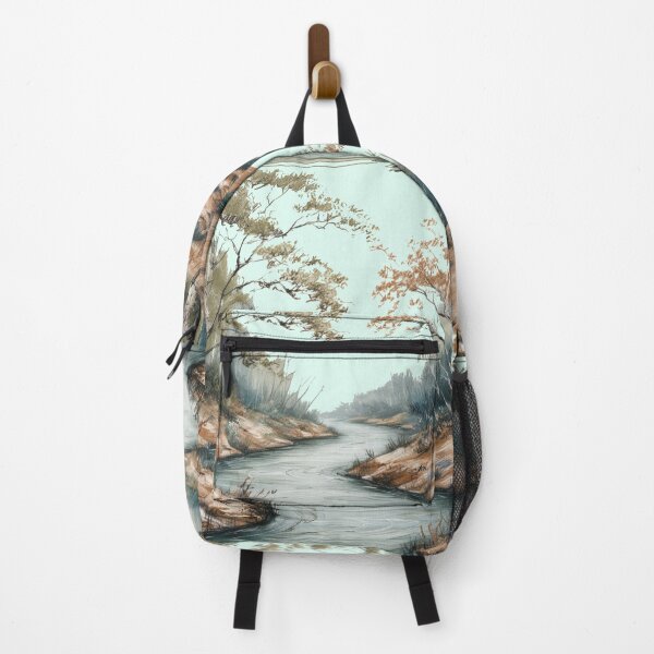 Item preview, A painting of a river with trees on either side designed and sold by PWDigitalArt.