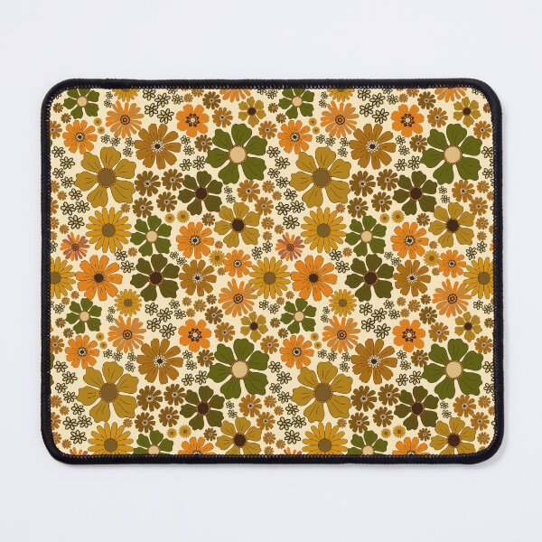 Item preview, Hippie Autumn Flower Power Retro Pattern designed and sold by retrobliss70s.