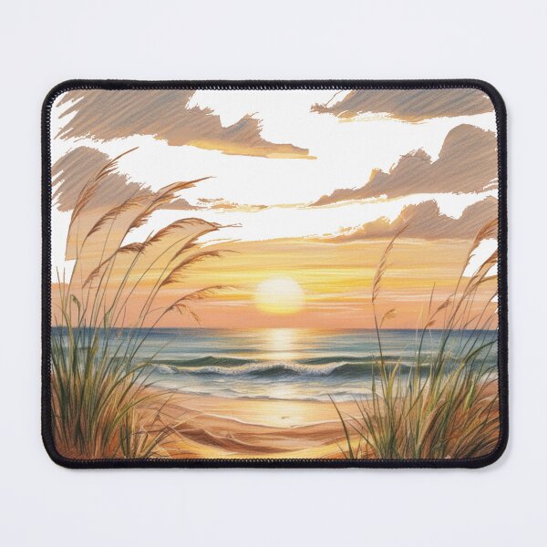 Item preview, A beach scene with a sunset in the background designed and sold by PWDigitalArt.