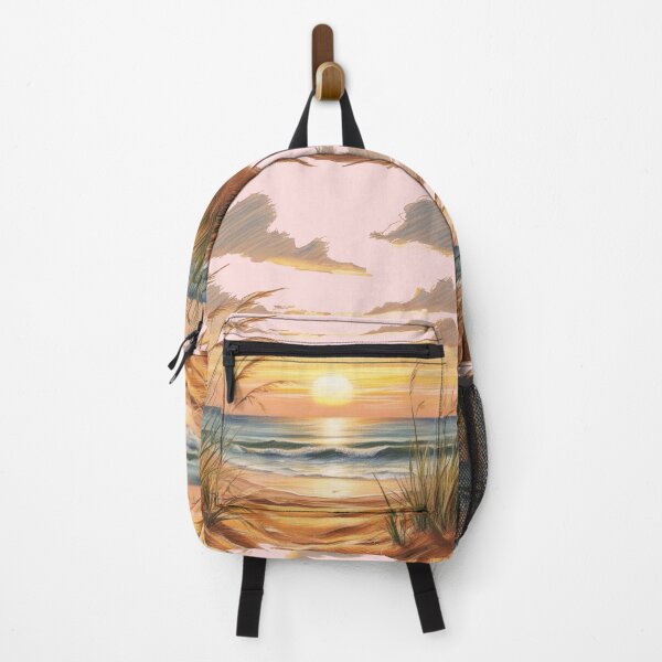 Item preview, A beach scene with a sunset in the background designed and sold by PWDigitalArt.