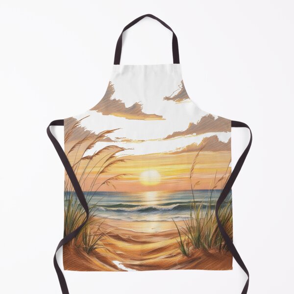 Item preview, A beach scene with a sunset in the background designed and sold by PWDigitalArt.