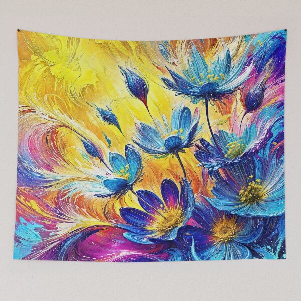Item preview, Abstract Floral Dance in Bright Colors designed and sold by blackhalt.
