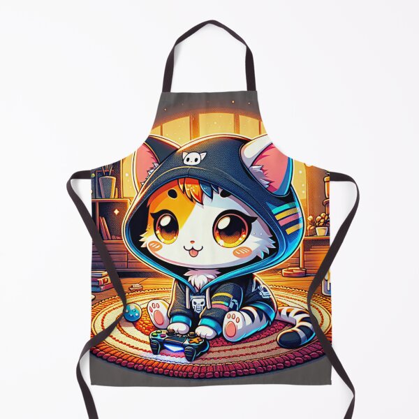 Item preview, Gamer Kitty In a Black Hoodie designed and sold by darlene80184.