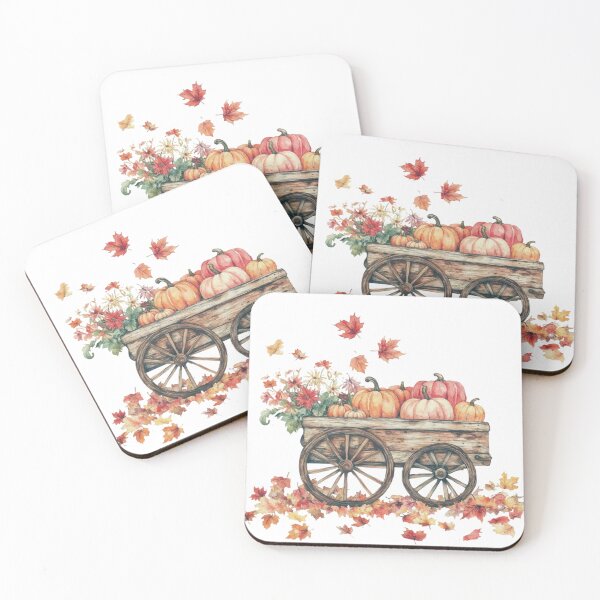 Item preview, Rustic Pumpkin Wagon - Fall Harvest Art designed and sold by sirenandscript.