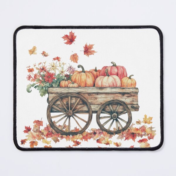 Item preview, Rustic Pumpkin Wagon - Fall Harvest Art designed and sold by sirenandscript.