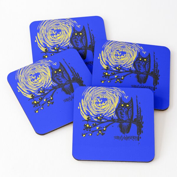 Item preview, owl and the moon designed and sold by UrielCalavera.