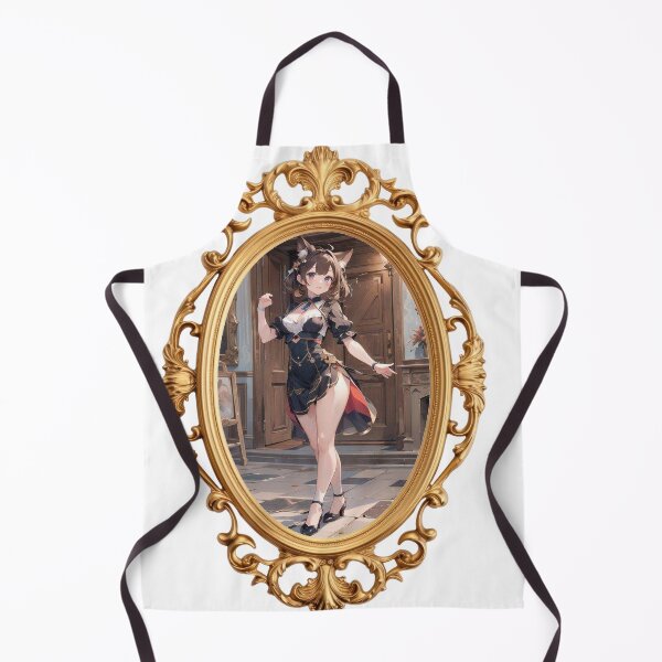 Item preview, fancy anime woman in gold frame designed and sold by KnightsStorm.