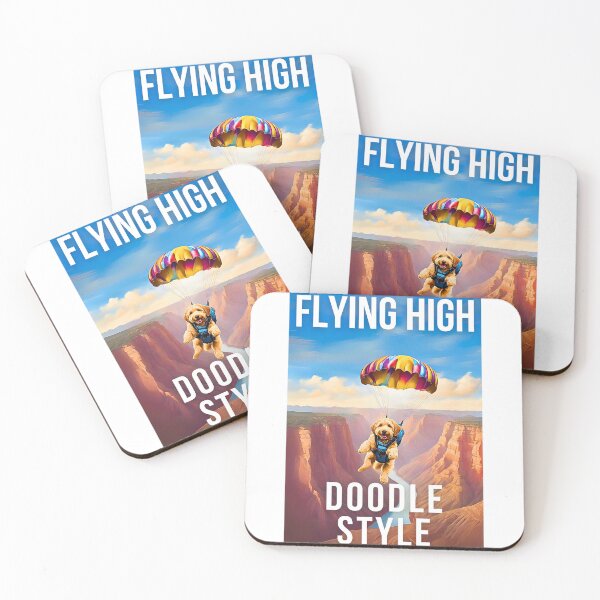 Item preview, Flying High Doodle Style: Goldendoodle Skydiving Over the Grand Canyon designed and sold by Fredster1966.