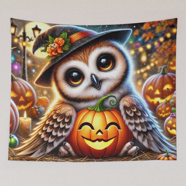 Item preview, The Enchanting Owl and her Magic Pumpkin designed and sold by AmigosFurEver.