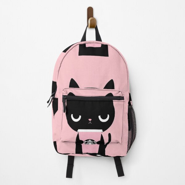 Artikelvorschau, Minimalistische schwarze Katze mit Starbucks-Kaffee entworfen und verkauft von PuffPals.
