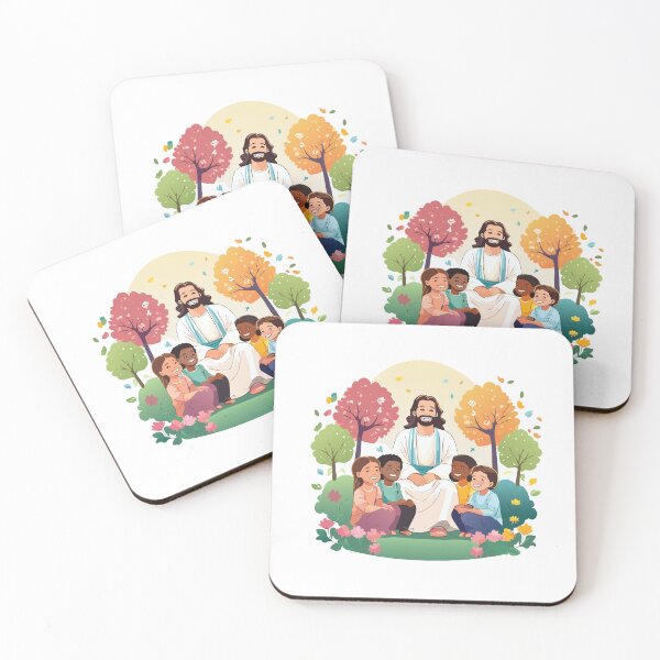 Item preview, Jesus Christ with children Illustration  designed and sold by CrossCrafted.