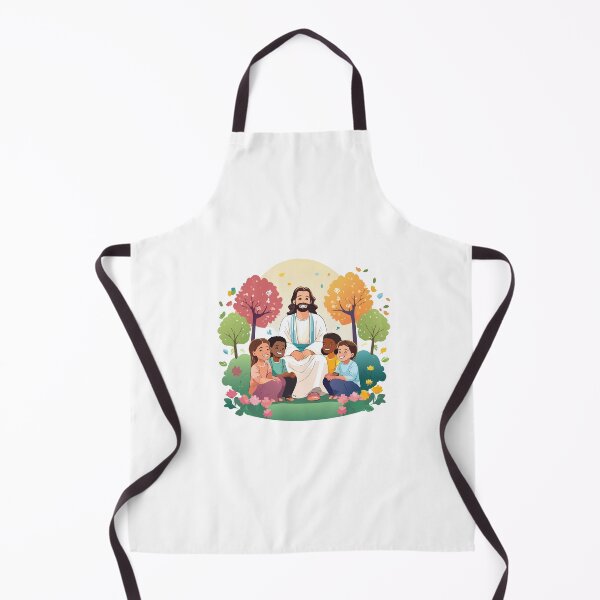 Item preview, Jesus Christ with children Illustration designed and sold by CrossCrafted.
