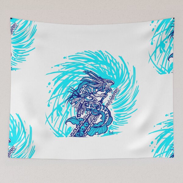Item preview, blue warrior axolotl berserk designed and sold by UrielCalavera.