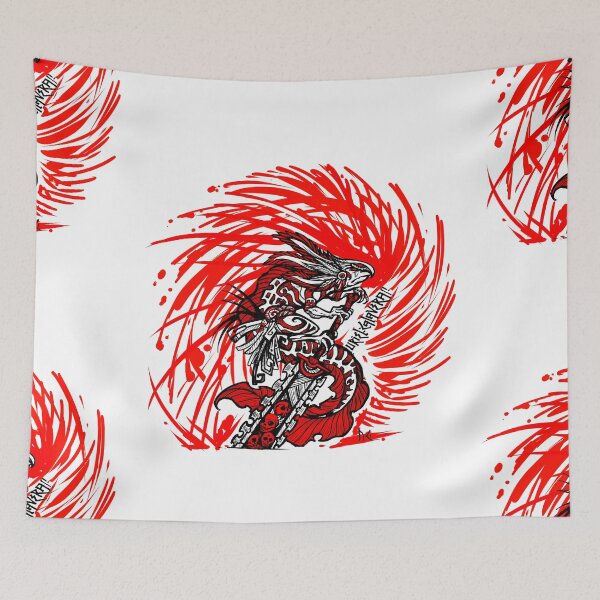 Item preview, red warrior axolotl berserk designed and sold by UrielCalavera.