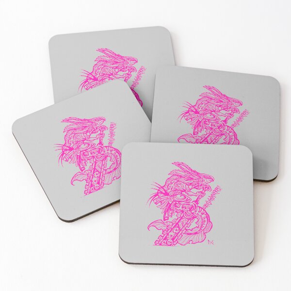Item preview, pink warrior axolotl berserk designed and sold by UrielCalavera.