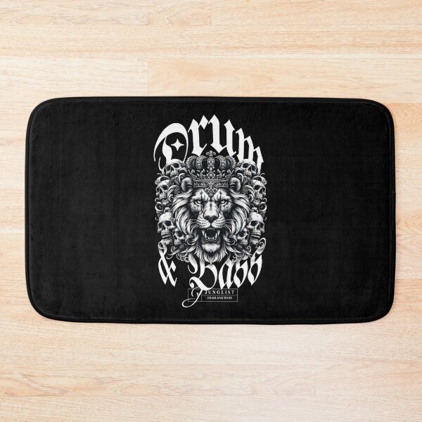 Item preview, DRUM AND BASS  - Lion Skull King (White)  designed and sold by Discothreadz.