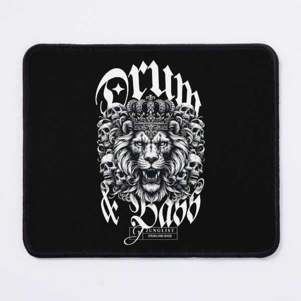 Item preview, DRUM AND BASS - Lion Skull King (White) designed and sold by Discothreadz.