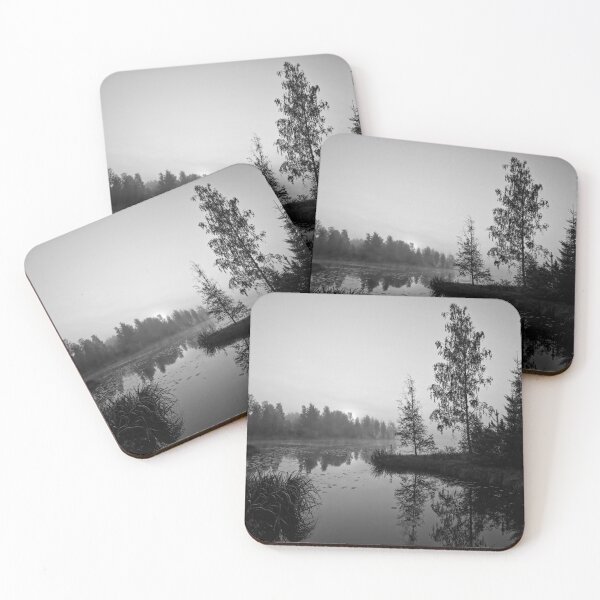 Item preview, Parkkuunlahti sunrise 4 September 24 bw designed and sold by Jouko Lehto Photography.