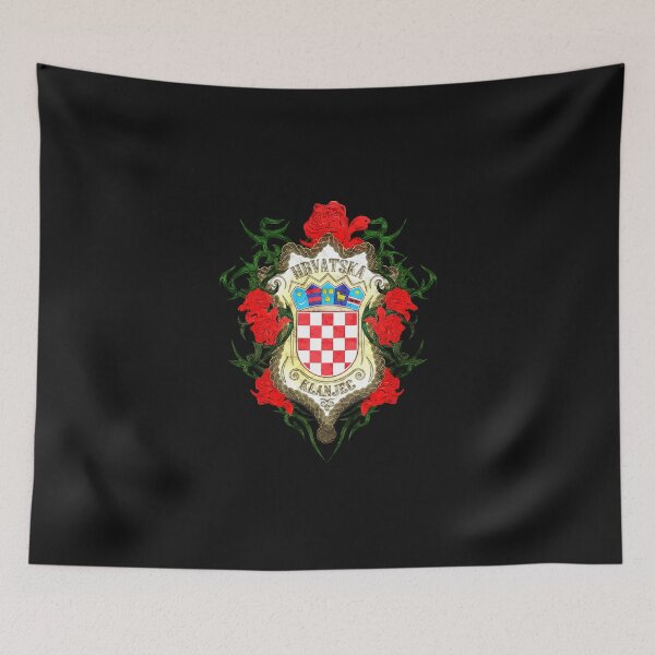 Item preview, Croatian Coat Of Arms With Roses And The Name Of The City "Klanjec" designed and sold by MC Art Studio.
