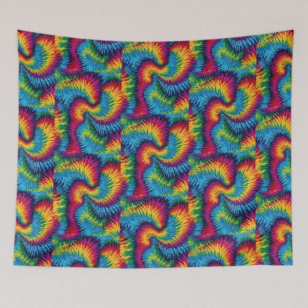 Item preview, Tie dye or tie-dye big swirl rainbow, hippy 70s boho wave ink died or dyed style effect texture Tie-dye designed and sold by cheekylorns.