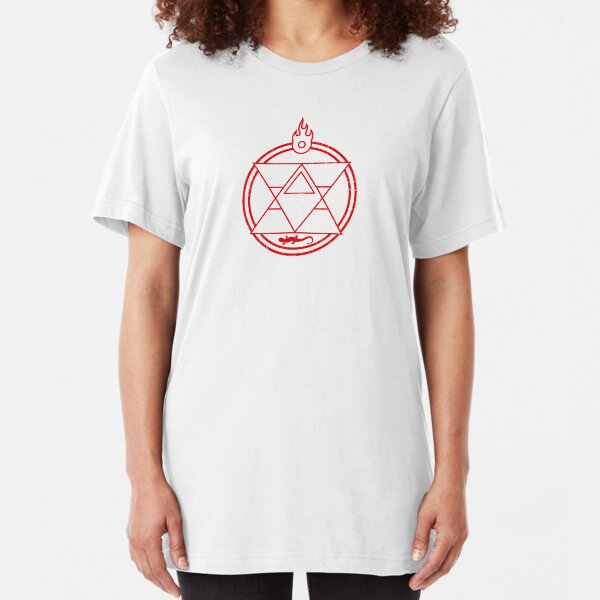 Flame Transmutation Circle - Roy Mustang Slim Fit T-Shirt