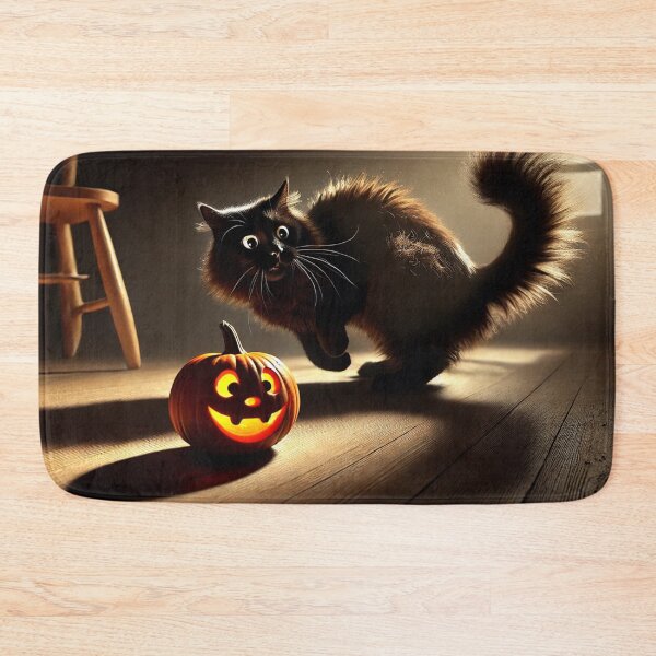 Item preview, The Terrified Cat and the Cursed Pumpkin designed and sold by AmigosFurEver.
