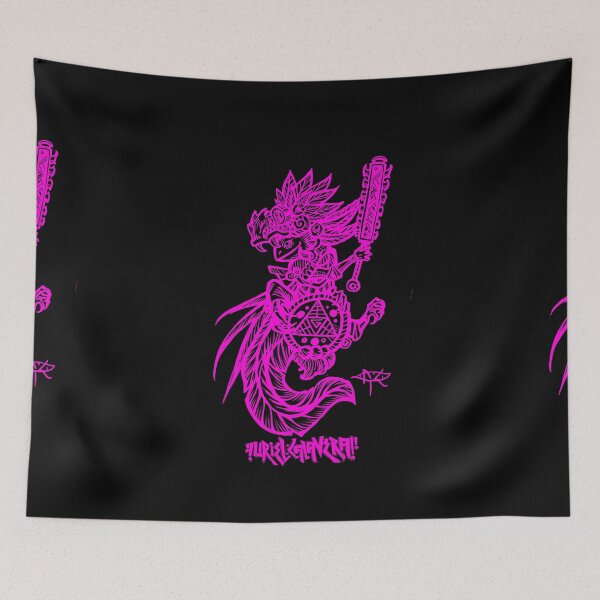 Item preview, Pink Axolotl Warrior with Quetzalcoatl Helmet designed and sold by UrielCalavera.