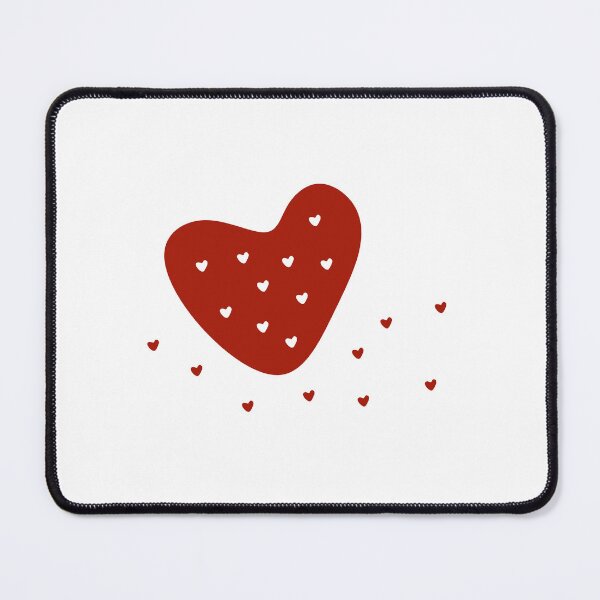 Item preview, A Dance of Tiny Red and White Hearts in Playful Motion, Unique designed and sold by villacreativa.