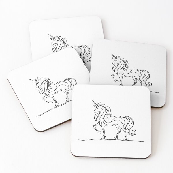 Item preview, Minimalist Unicorn Elegant Line Drawing of a Magical Creature designed and sold by BestChooseArt.