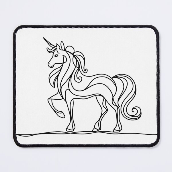 Item preview, Minimalist Unicorn Elegant Line Drawing of a Magical Creature designed and sold by BestChooseArt.