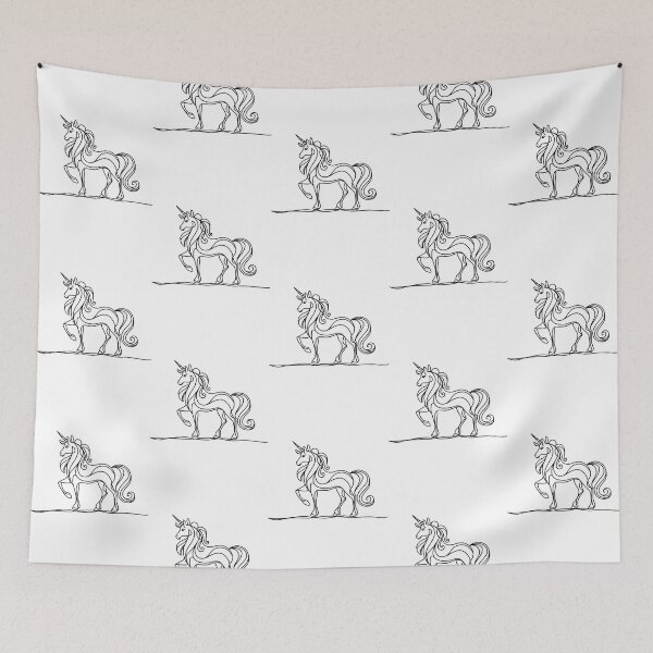 Item preview, Minimalist Unicorn Elegant Line Drawing of a Magical Creature designed and sold by BestChooseArt.