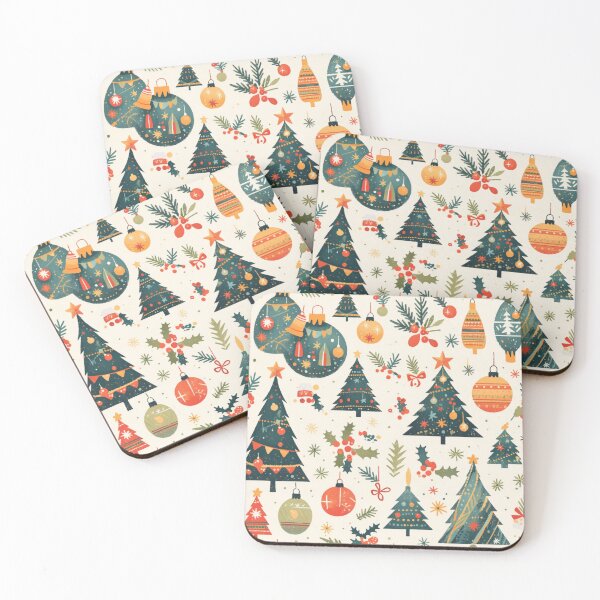 Item preview, Christmas trees and ornaments, Pines and spruces forest - Christmas trees decorations pattern designed and sold by mind-coloring.