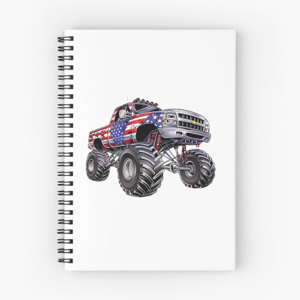 Aperçu de l'œuvre Peinture du drapeau américain sur un Monster Truck créée et vendue par Lisa Pearlman.
