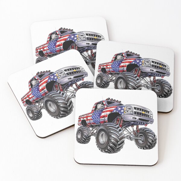 Item preview, Monster Truck American Flag Paint Job designed and sold by Lisa Pearlman.