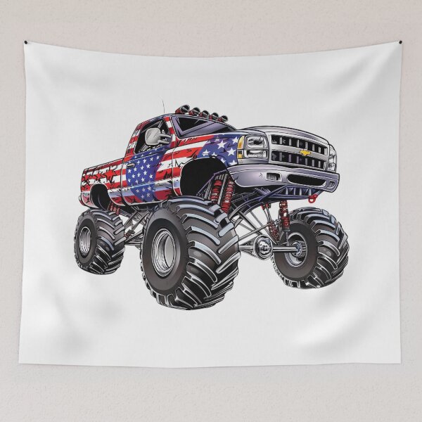 Item preview, Monster Truck American Flag Paint Job designed and sold by Lisa Pearlman.