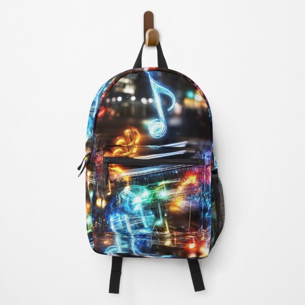 Item preview, Neon Symphony – Glowing Notes in Motion designed and sold by GabbyKI261.