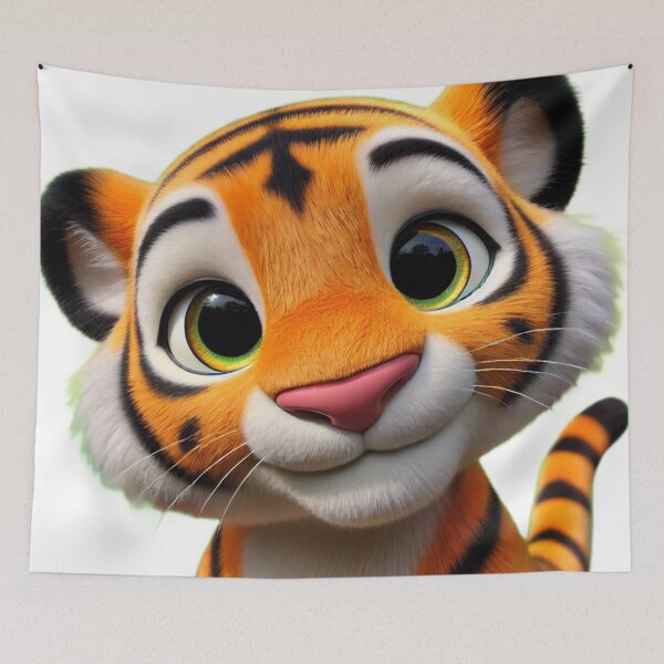 Item preview, Adorable Disney-Style Tiger Brings Joy to Life designed and sold by aunins7.