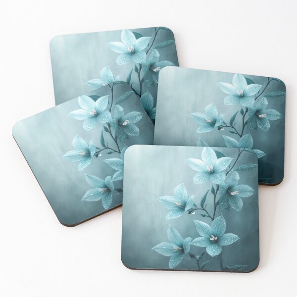 Item preview, Exquisite Jade Vine Macro: Dew-Drenched Petals with Dreamy Bokeh designed and sold by WartonnoArt.