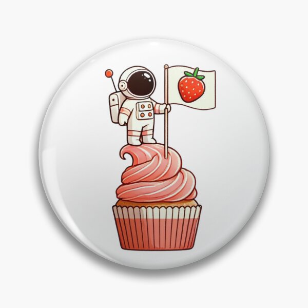 Item preview, Astronaut on a cupcake-strawberry designed and sold by II0FU5.