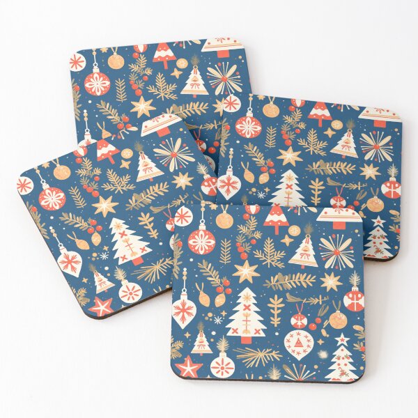 Item preview, Christmas trees and ornaments, Pines and spruces forest - Christmas trees decorations pattern designed and sold by mind-coloring.
