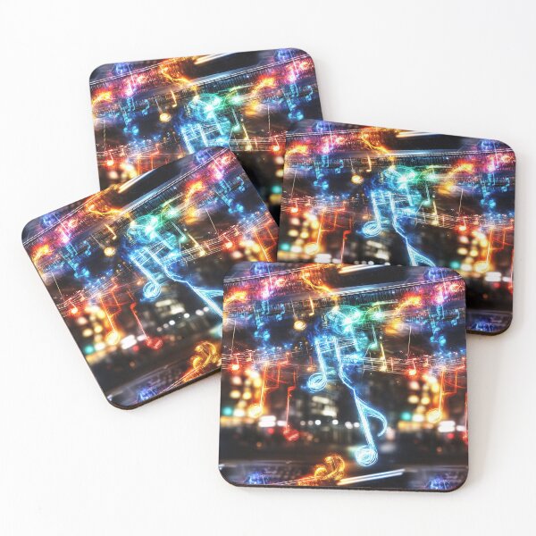 Item preview, Neon Symphony – Glowing Notes in Motion designed and sold by GabbyKI261.