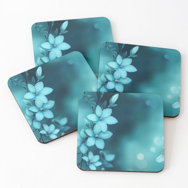 Item preview, Serene Jade Vine Blossoms: Macro Shot with Dew and Soft Bokeh designed and sold by WartonnoArt.