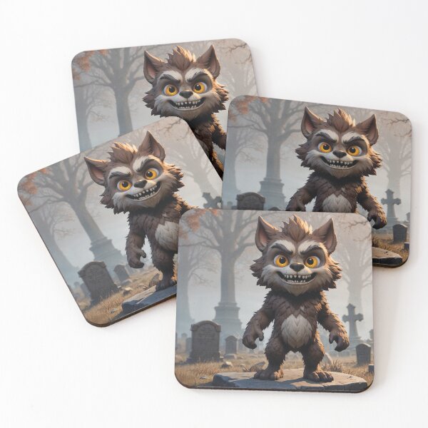 Item preview, scary werewolf in the cemetery designed and sold by Mauswohn.