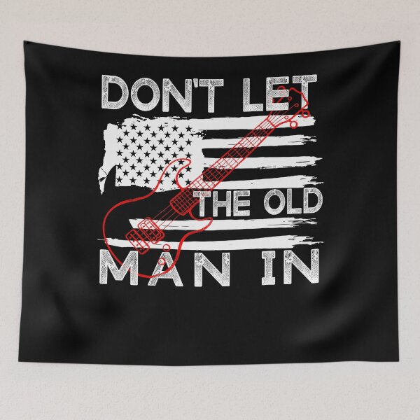 Item preview, Retro Old Man In Vintage American Guitar Flag designed and sold by CroftonBendtsen.