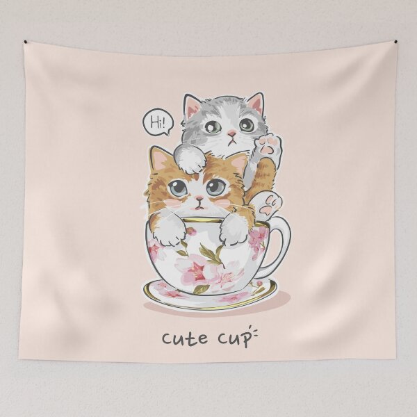 Item preview, Cute Cat in a Cup designed and sold by Jackson-Will.
