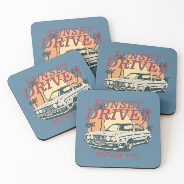 Item preview, Sunset Car Drives, Vintage Vibes designed and sold by FlashCraft Design.