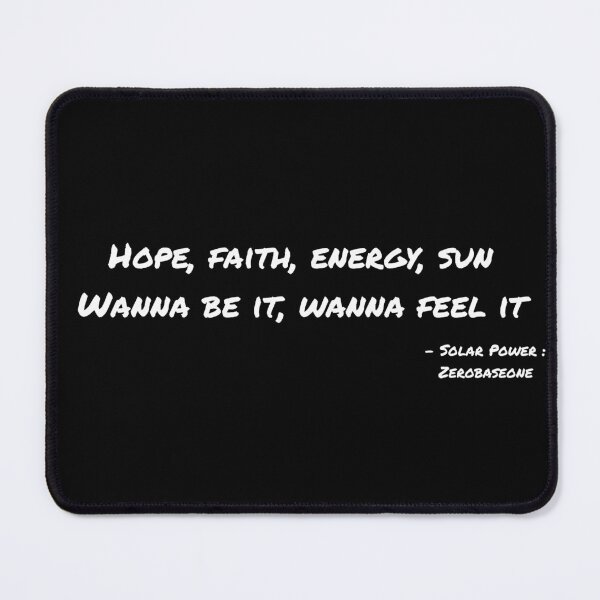 Item preview, Solar Power By Zerobaseone Lyrics designed and sold by ArtRaftPro.